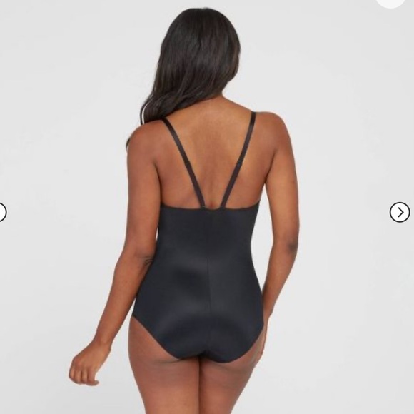 (1). Assets by Spanx flawless finish shaping low back low-back panty bodysuit - Picture 3 of 16
